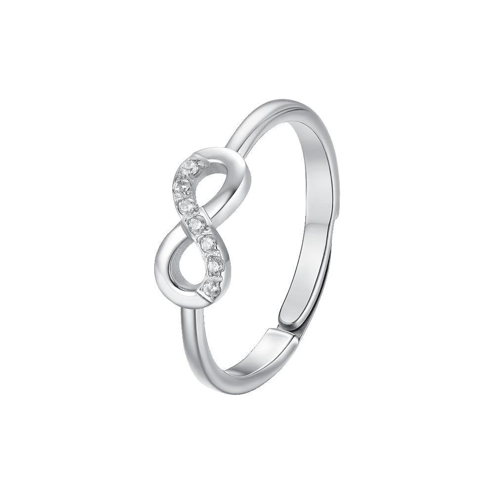 Luca Barra - Anello Donna Infinito - Acciaio - Zirconi