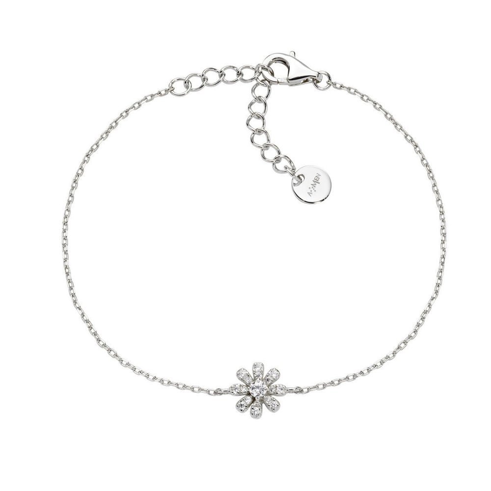 Amen - Bracciale Mini Margherita - Argento - Zirconi