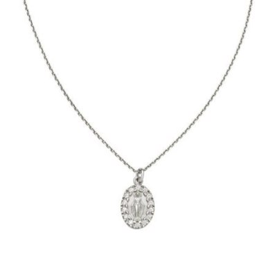 Amen - Collana Mini Madonna - Argento - Zirconi