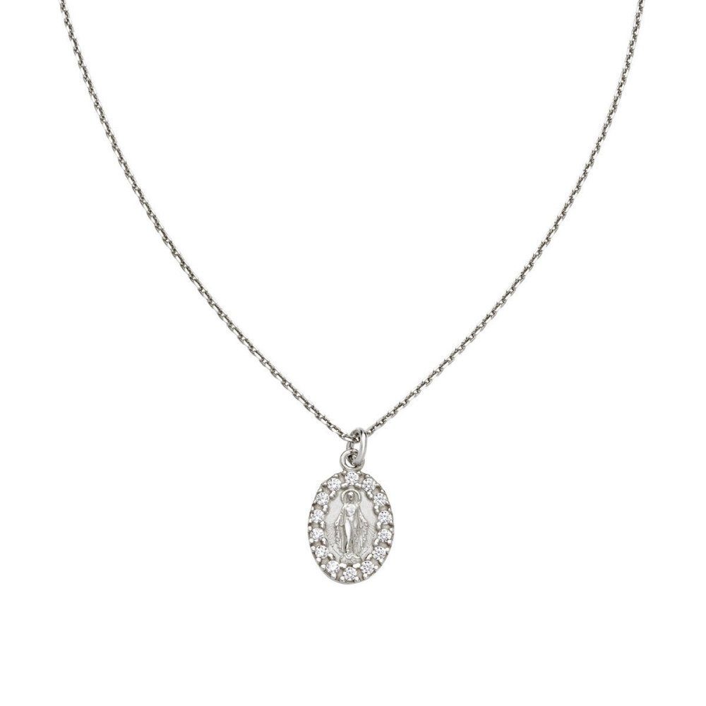 Amen - Collana Mini Madonna - Argento - Zirconi