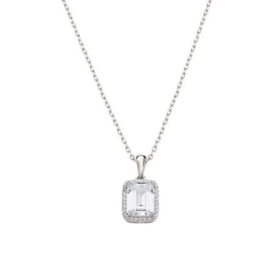 Amen - Collana Halo - Zircone Taglio Smeraldo