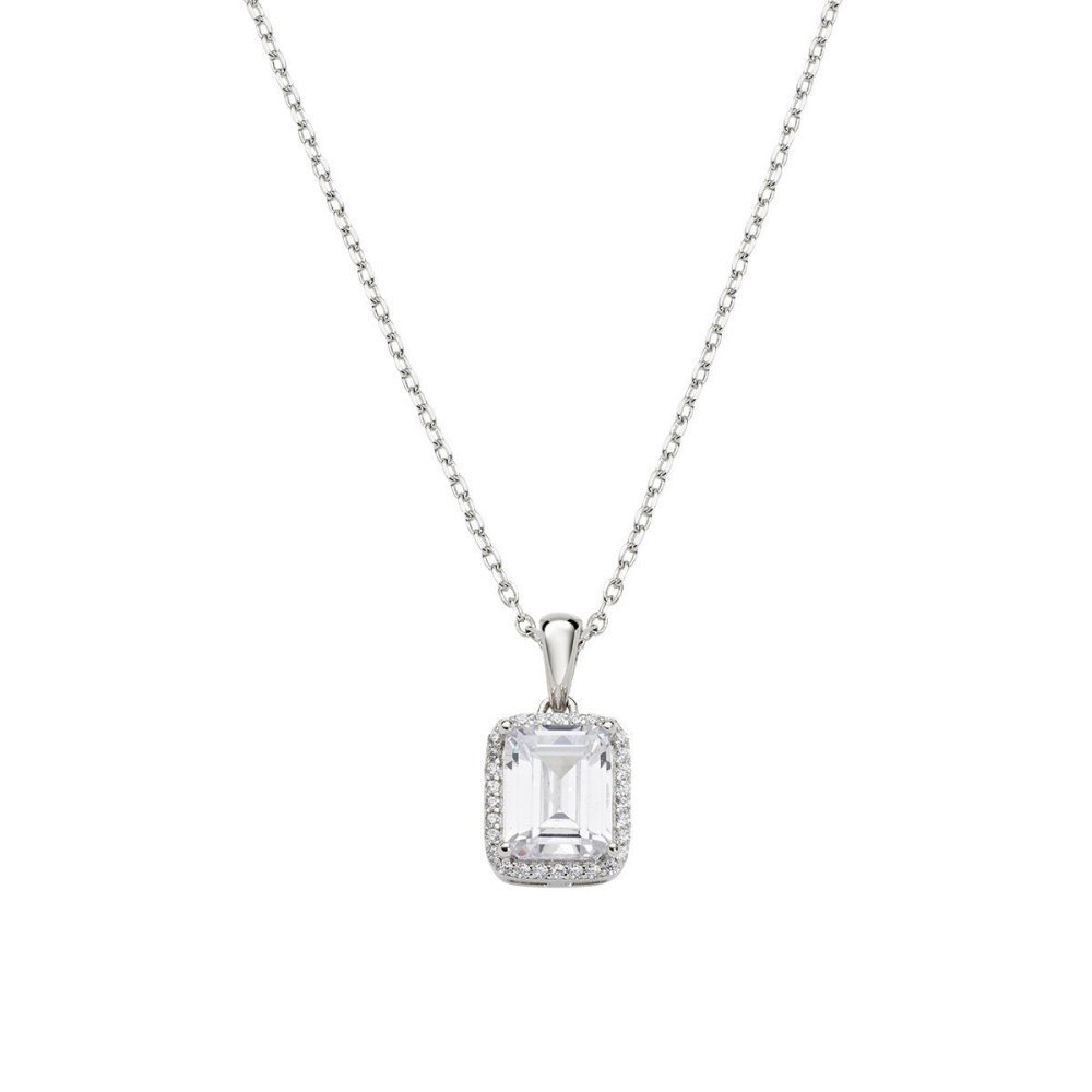 Amen - Collana Halo - Zircone Taglio Smeraldo