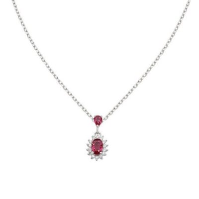 Amen - Collana Mini Royal Lady - Zircone Rosso
