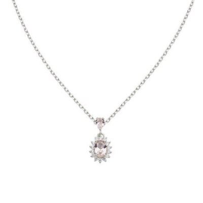 Amen - Collana Mini Royal Lady - Argento - Morganite
