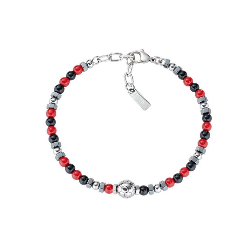 Amen - Bracciale Tifoso - Acciaio - Rosso Nero