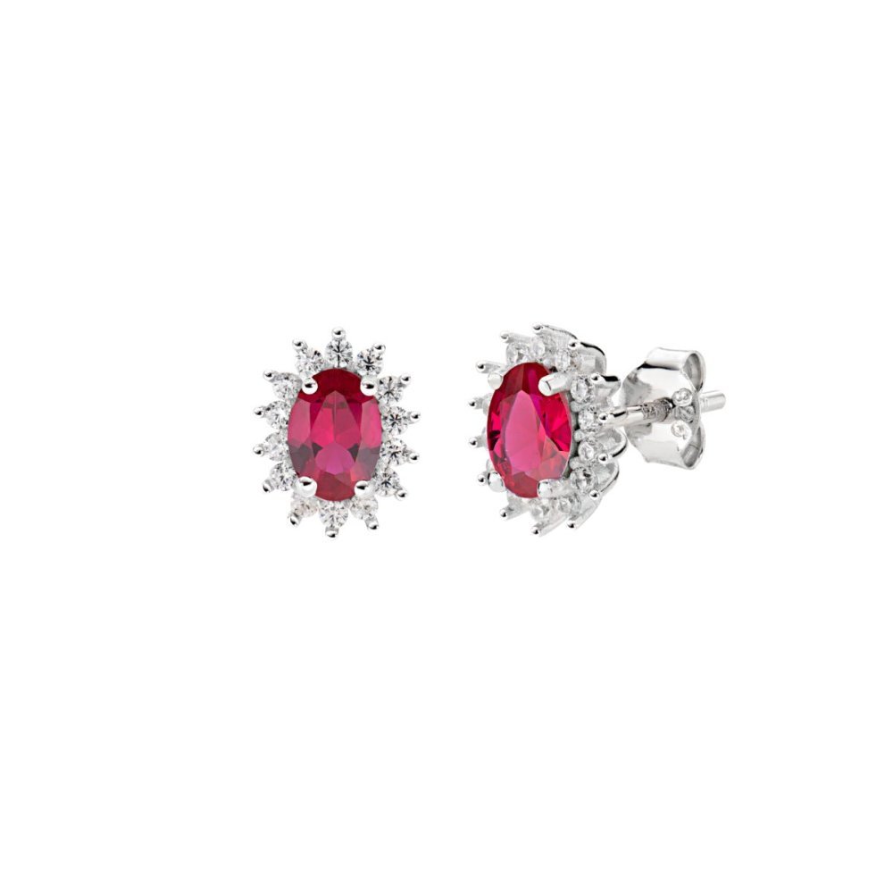 Amen - Orecchini Mini Royal Lady - Zircone Rosso