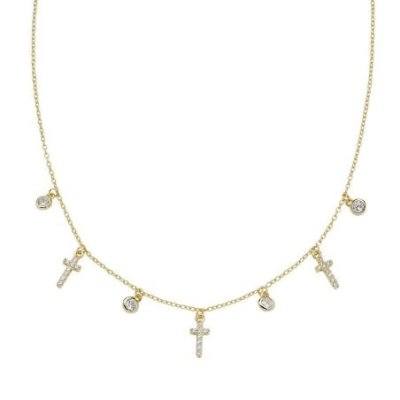 Amen - Collana Multicharm - Croci - Zirconi