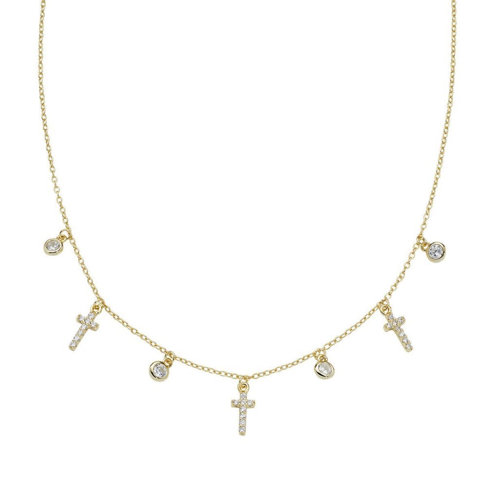 Amen - Collana Multicharm - Croci - Zirconi