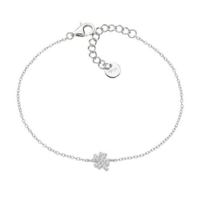 Amen - Bracciale Mini Quadrifoglio - Argento - Zirconi