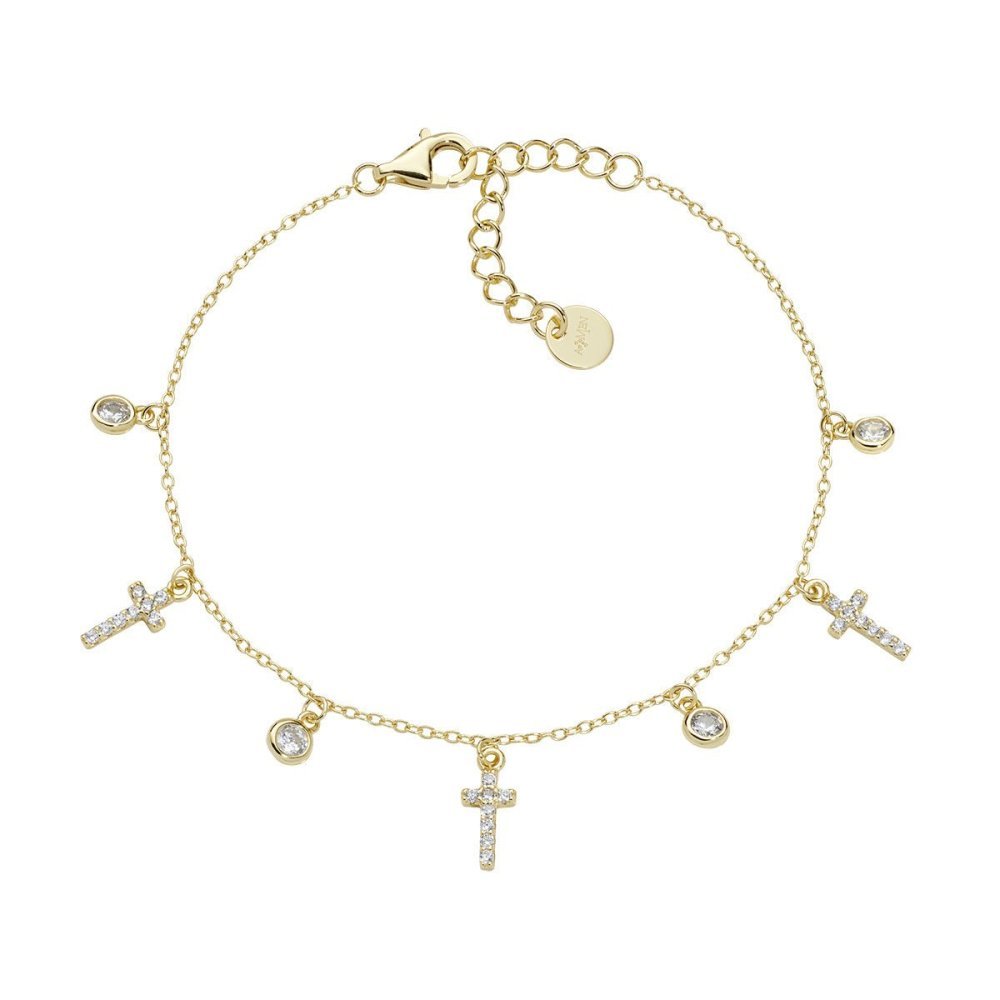 Amen - Bracciale Multicharm - Dorato - Zirconi