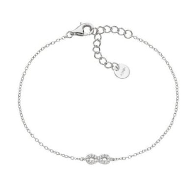 Amen - Bracciale Mini Infinito - Argento - Zirconi
