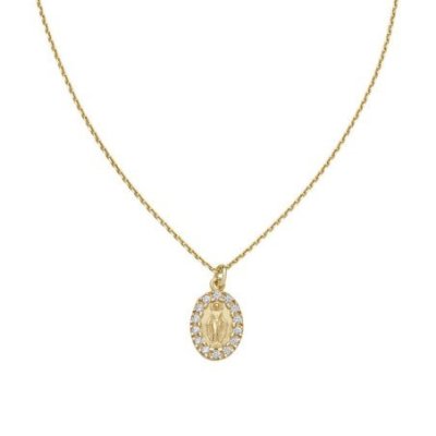 Amen - Collana Mini Madonna - Zirconi - Dorata