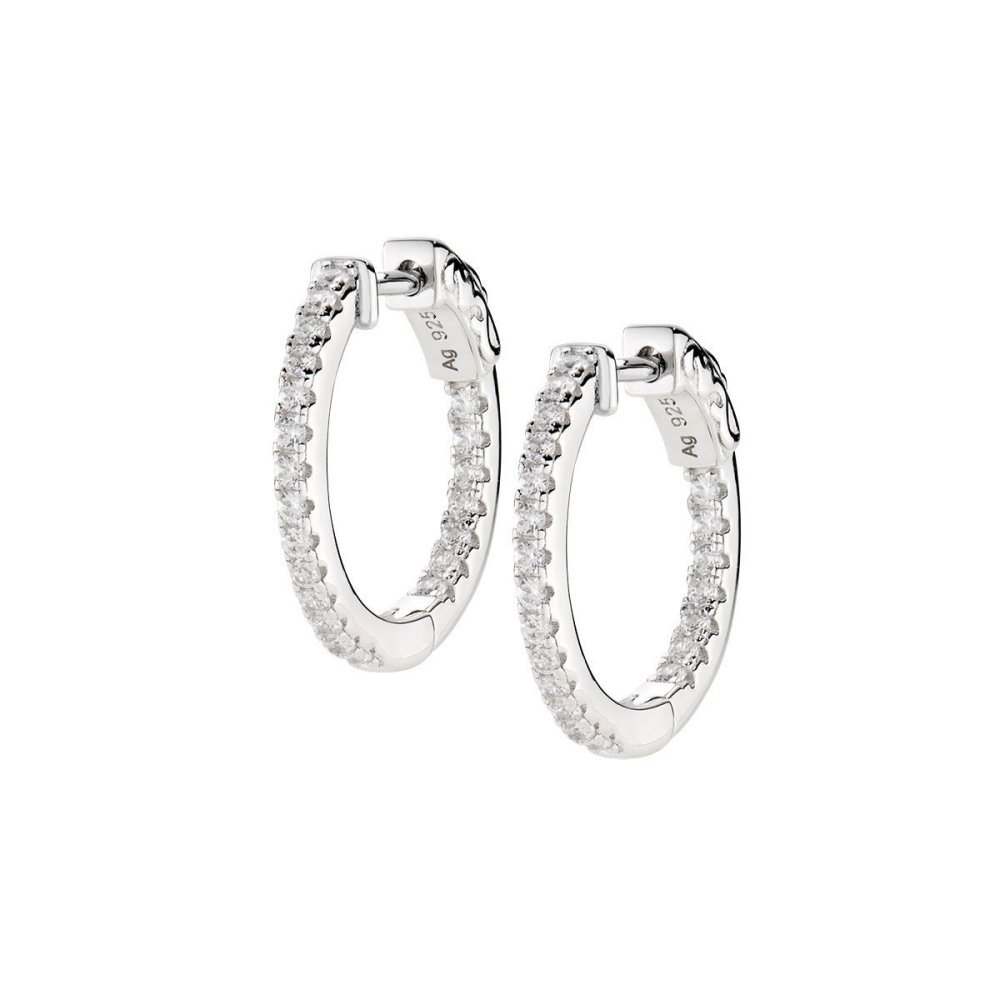 Amen - Orecchini A Cerchio - Zirconi 1,5 Mm