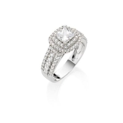 Amen - Anello A Fascia - Zircone Taglio Princess