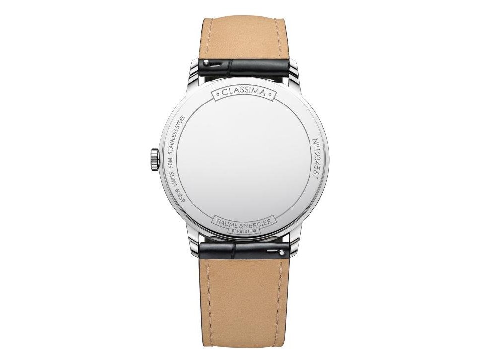Baume&Mercier - Classima 10323 - Acciaio - Pelle