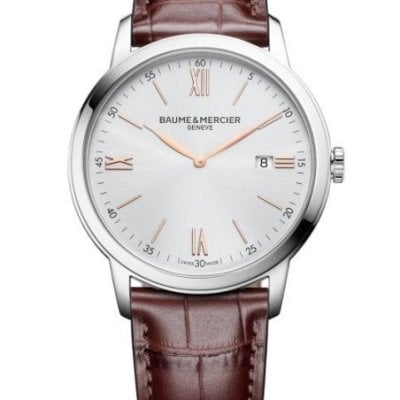 Baume&Mercier - Classima 10415 - Acciaio - Pelle