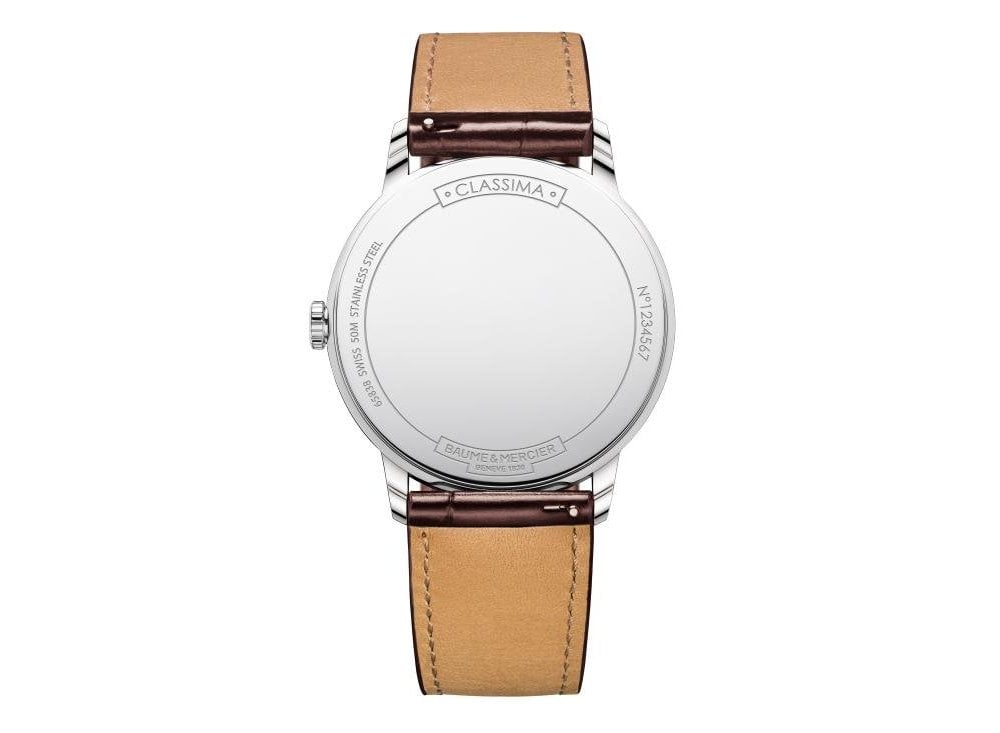 Baume&Mercier - Classima 10415 - Acciaio - Pelle
