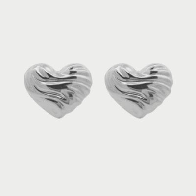 Rue Des Mille - Orecchini Cuore Bold - Oro/Rodio