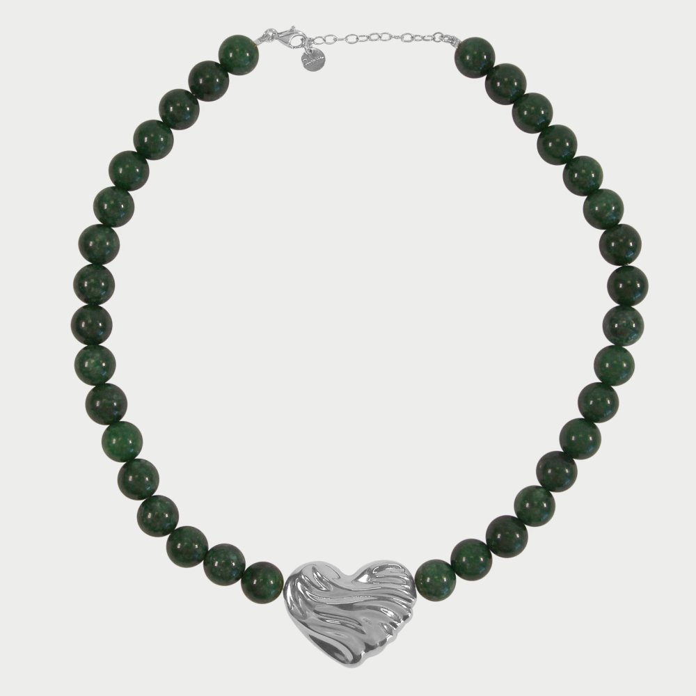 Rue Des Mille - Girocollo Cuore Bold - Giada Verde