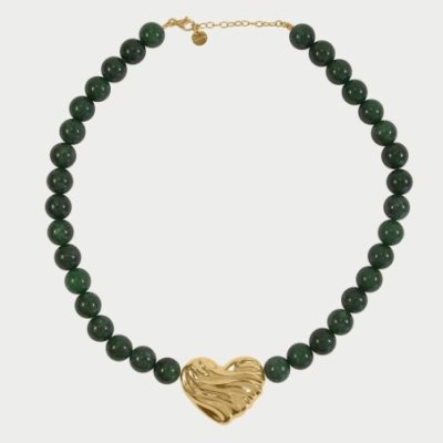 Rue Des Mille - Girocollo Cuore Bold - Giada Verde