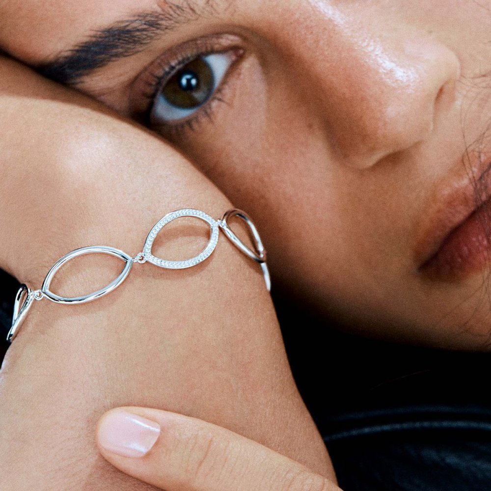 Rosato - Bracciale Morbido - Argento - Cubic Zirconia