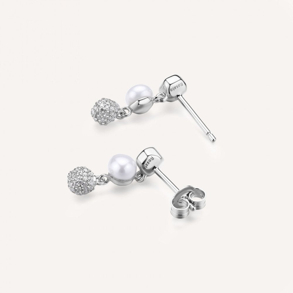 Rosato - Orecchini Pendenti - Argento - Perle