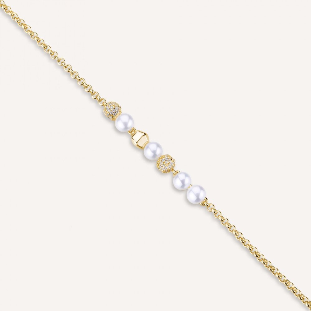 Rosato - Bracciale Morbido - Argento - Perle