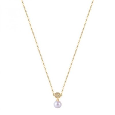 Rosato - Collana Corta - Argento - Oro Giallo