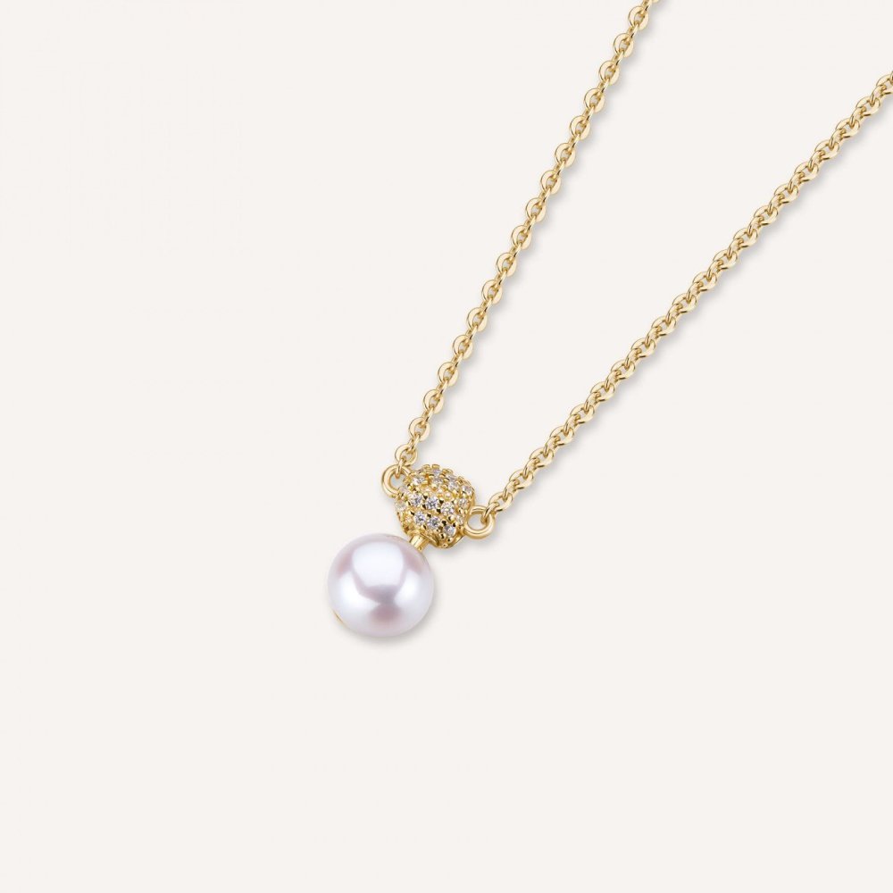 Rosato - Collana Corta - Argento - Oro Giallo