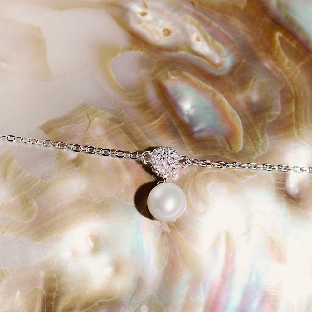 Rosato - Collana Corta - Argento - Azzurra