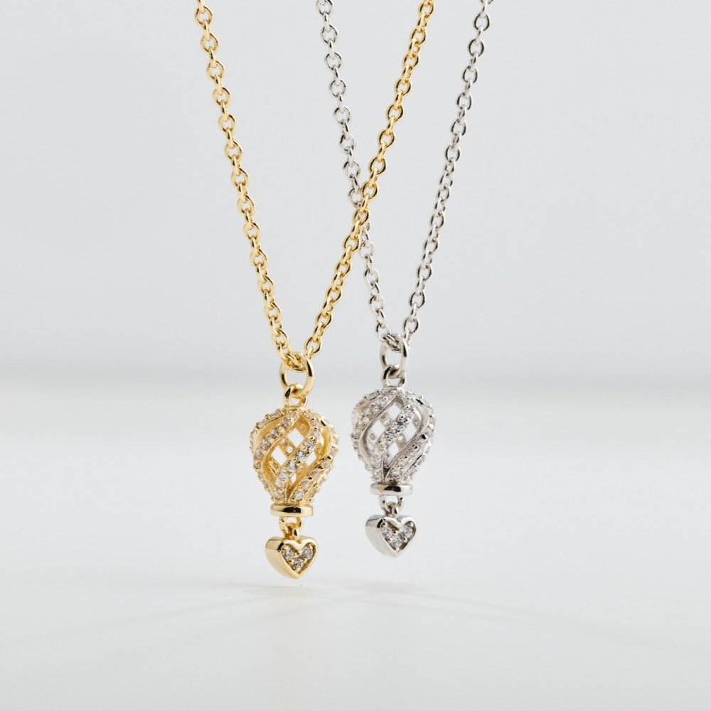 Rosato - Collana Corta - Argento - Placcatura Oro