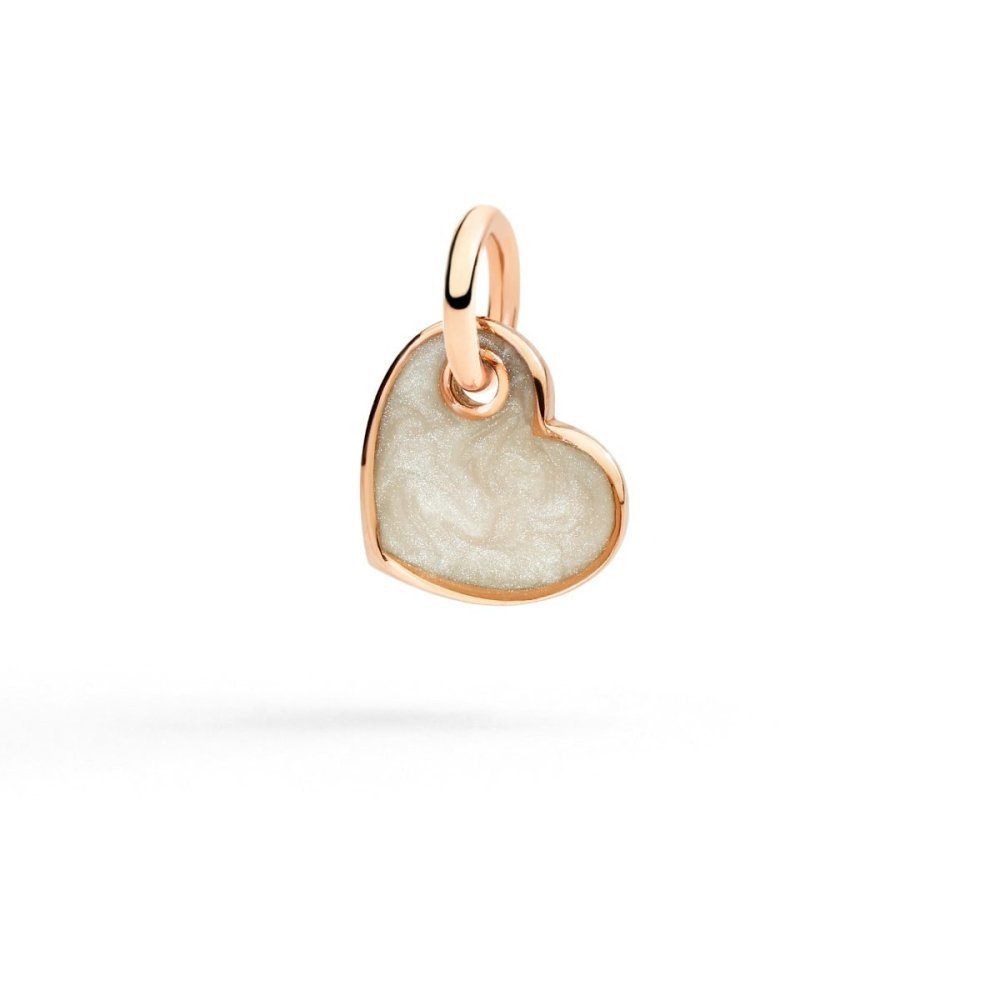 Dodo - Ciondolo Cuore - Oro Rosa - Smalto