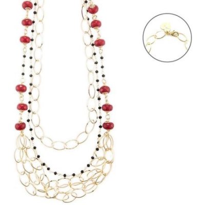 4Us Cesare Paciotti - Collana Rubellite - Onice