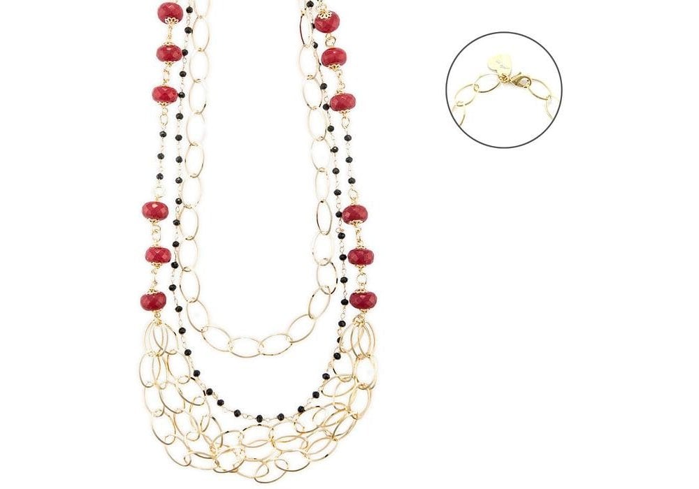 4Us Cesare Paciotti - Collana Rubellite - Onice