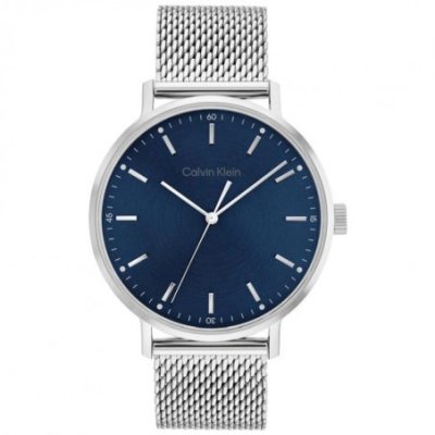 Calvin Klein - Timeless Mesh Uomo - Acciaio Inox - Blu
