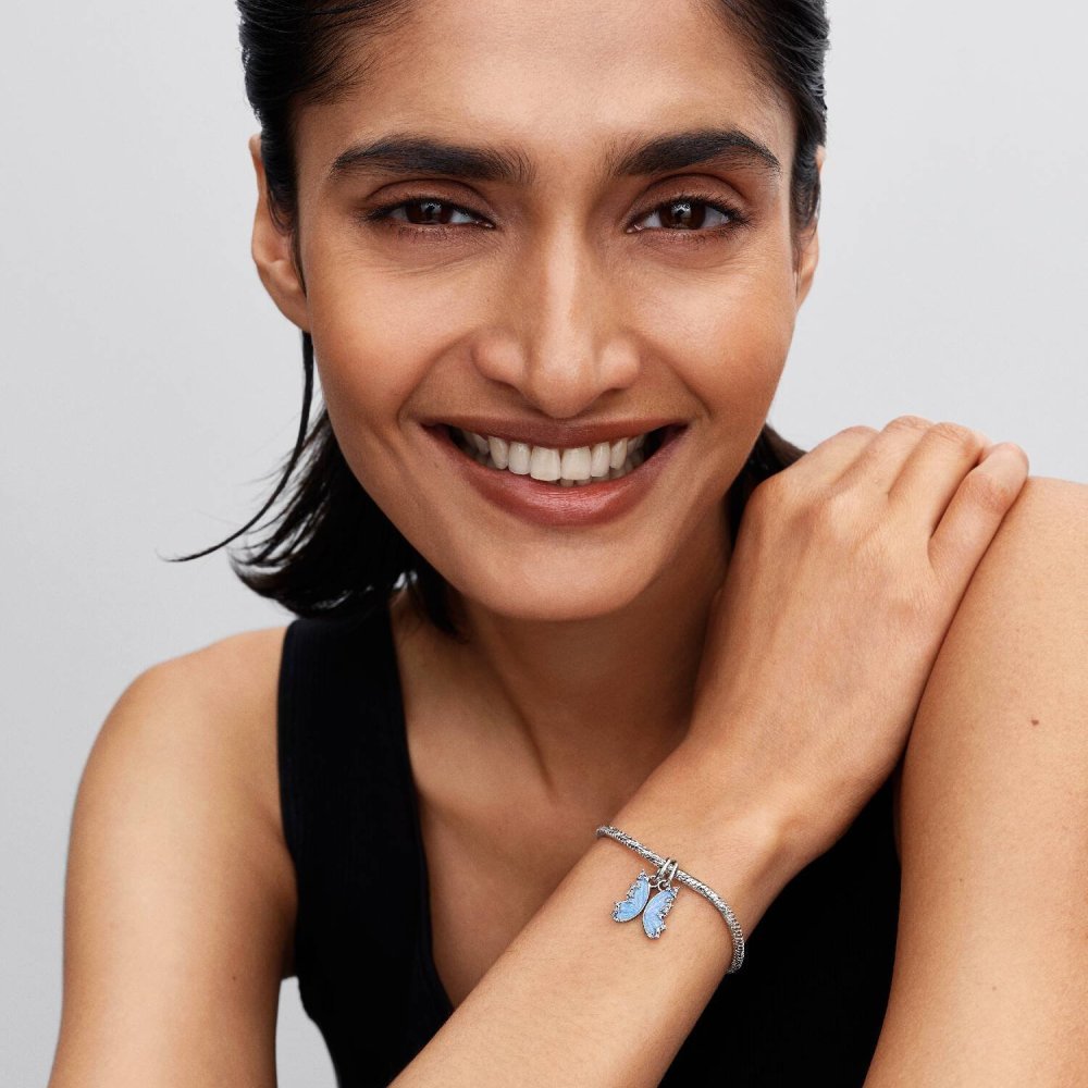 Bracciale Maglia Snake Sfaccettata con Chiusura a Cuore