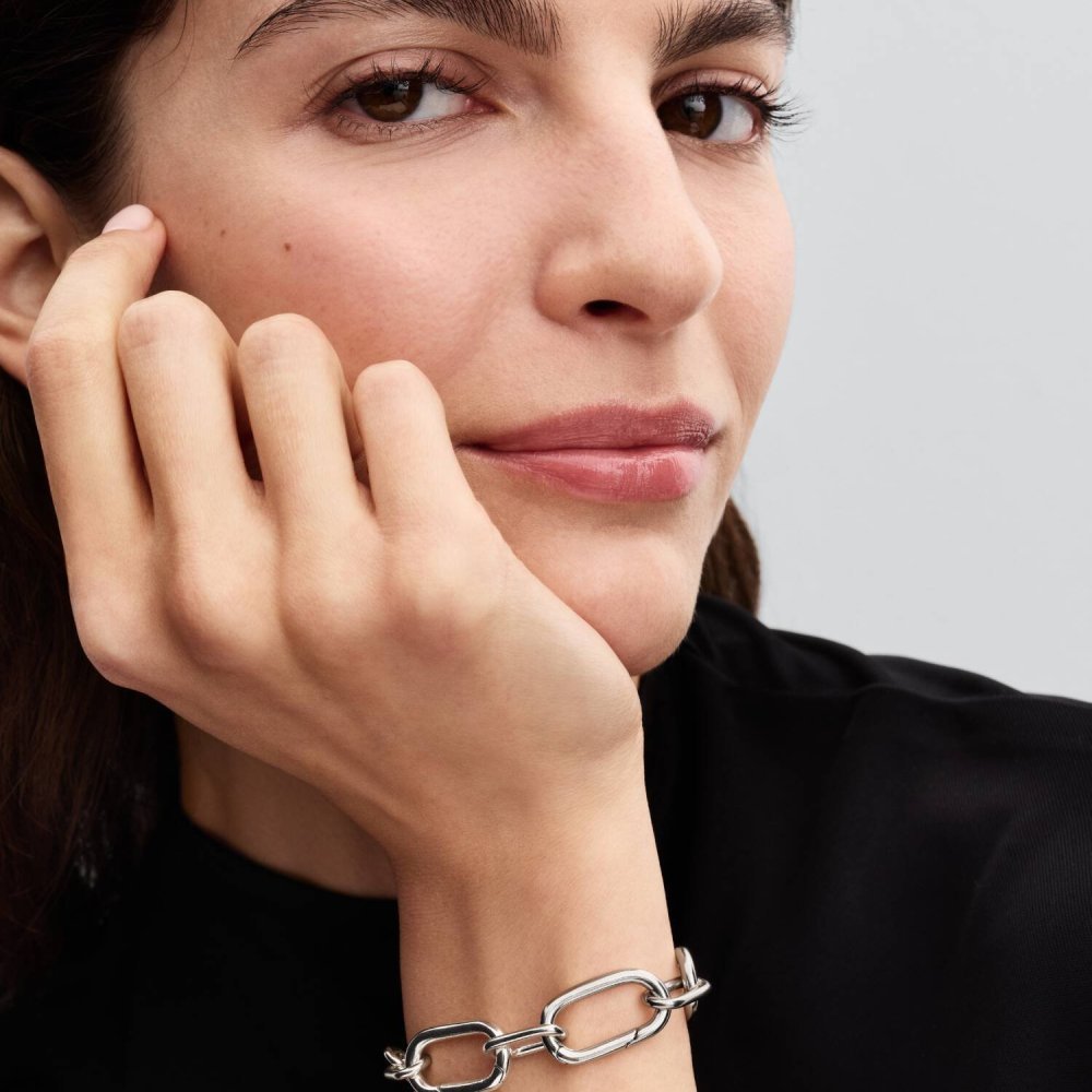 Bracciale Maglia Link Grande con 3 Link Apribili Pandora ME