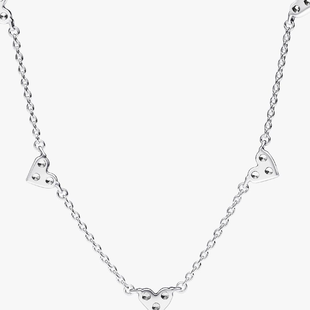 Collana Cuori con Tre Pietre