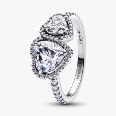 Anello Doppi Cuori Luminosi