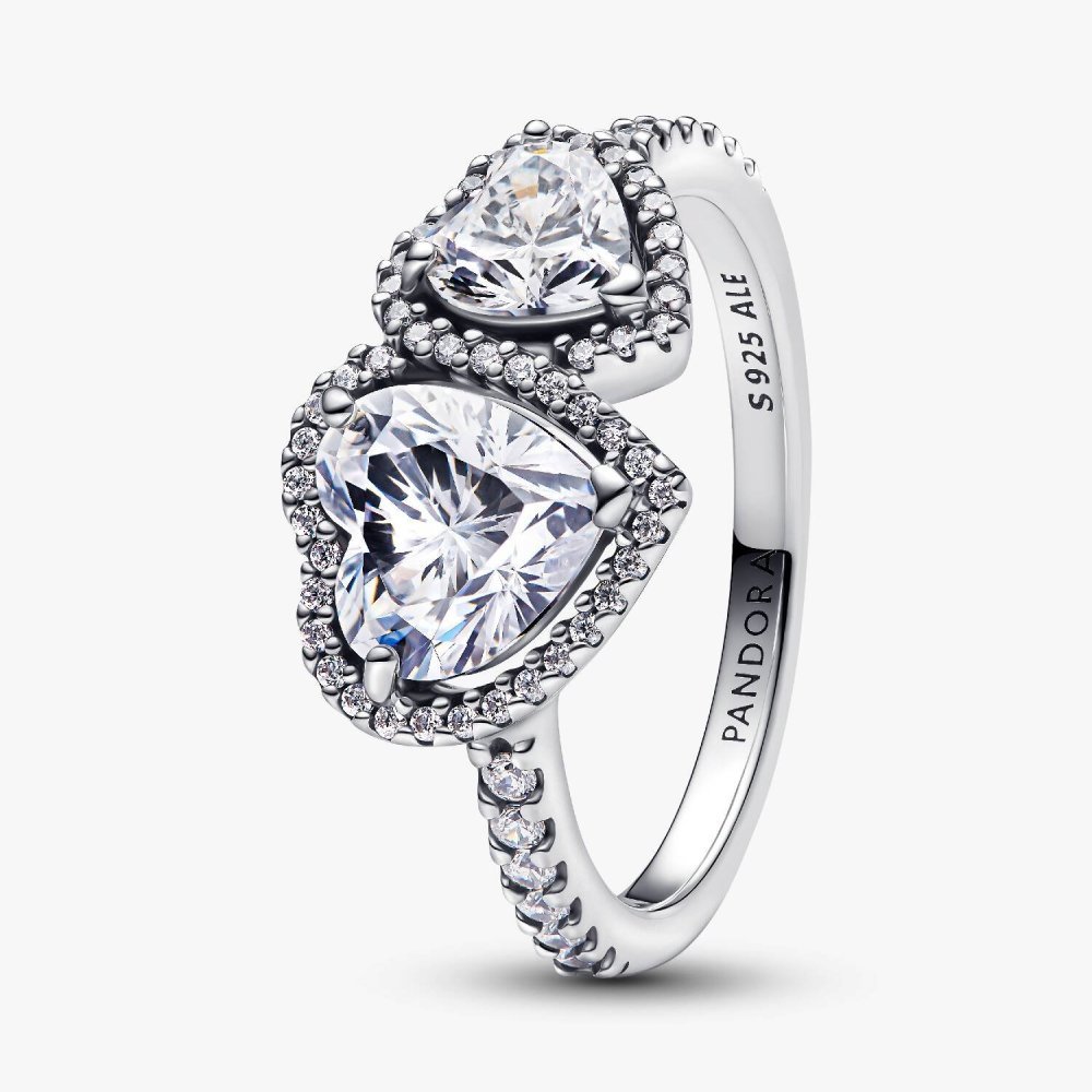 Anello Doppi Cuori Luminosi