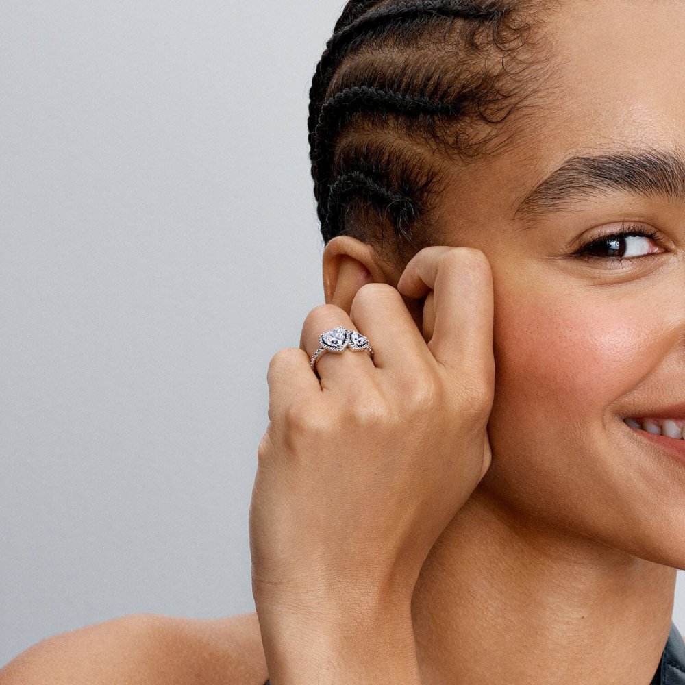 Anello Doppi Cuori Luminosi