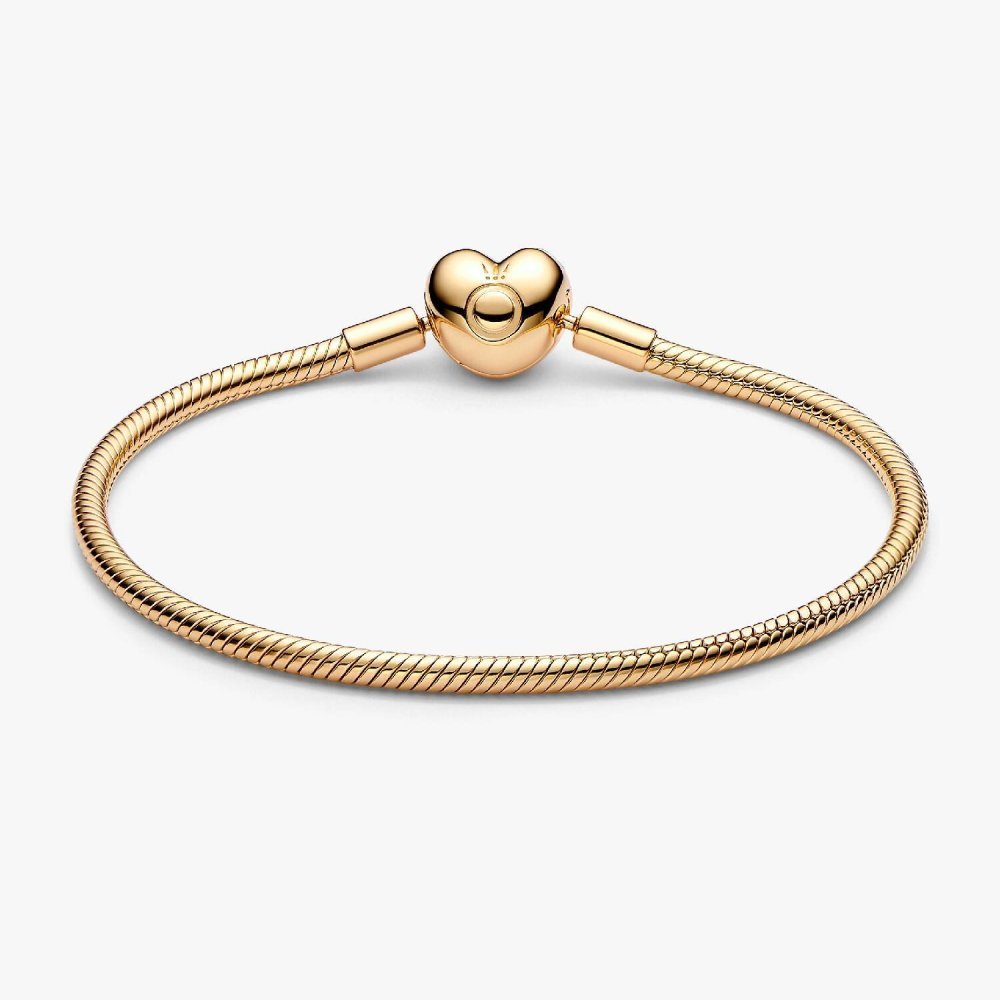 Bracciale maglia snake e chiusura a cuore