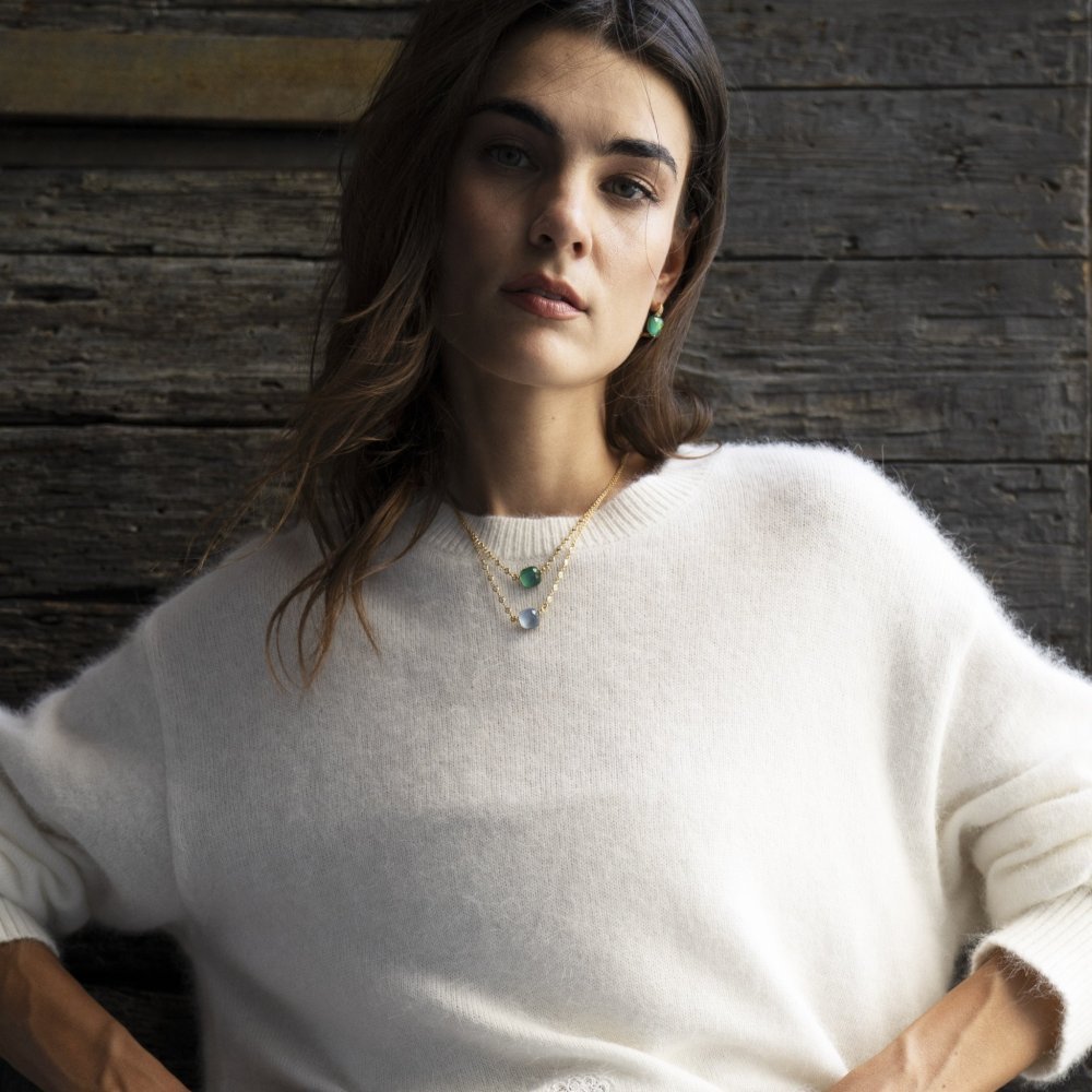 Alisei Milano - Collana Quadrata - Bianco Latte