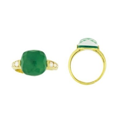 Alisei Milano - Anello Quadrato - Verde - Elegante
