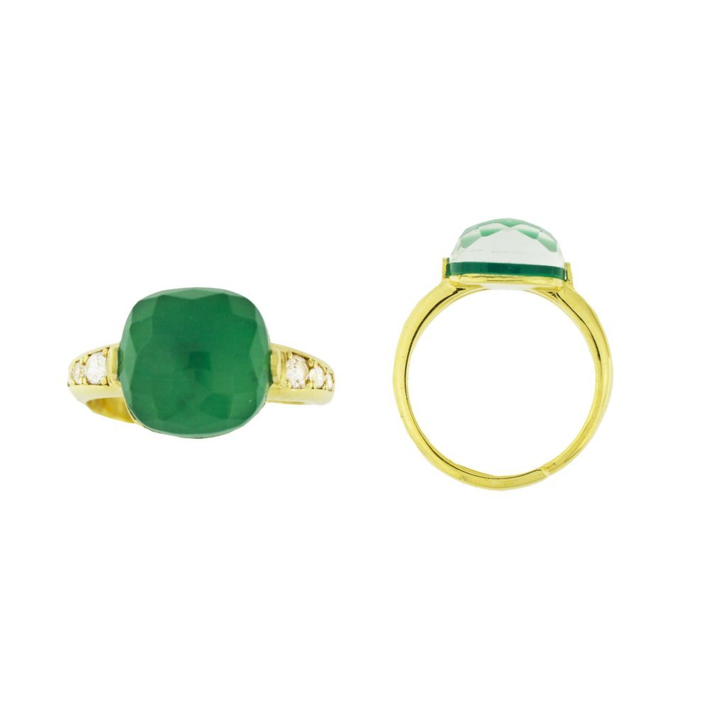 Alisei Milano - Anello Quadrato - Verde - Elegante