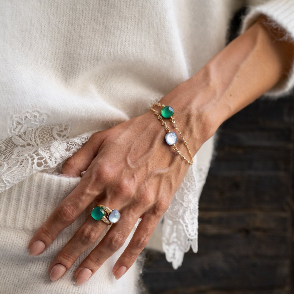 Alisei Milano - Anello Quadrato - Verde - Elegante