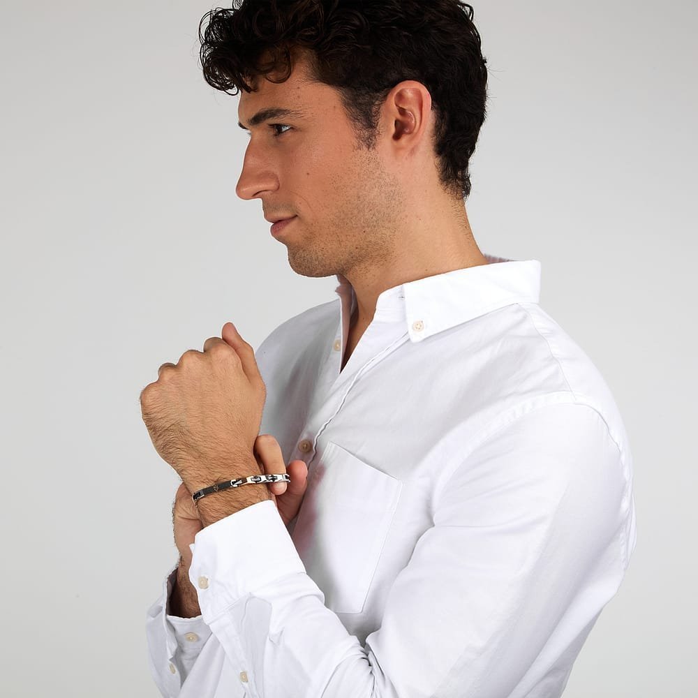 Maserati Gioielli - Bracciale Ceramic - Uomo - Acciaio