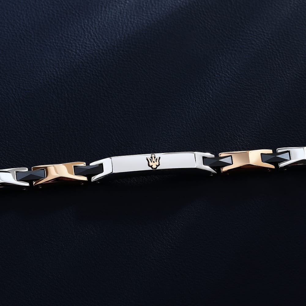 Maserati Gioielli - Bracciale Ceramic - Uomo - Acciaio