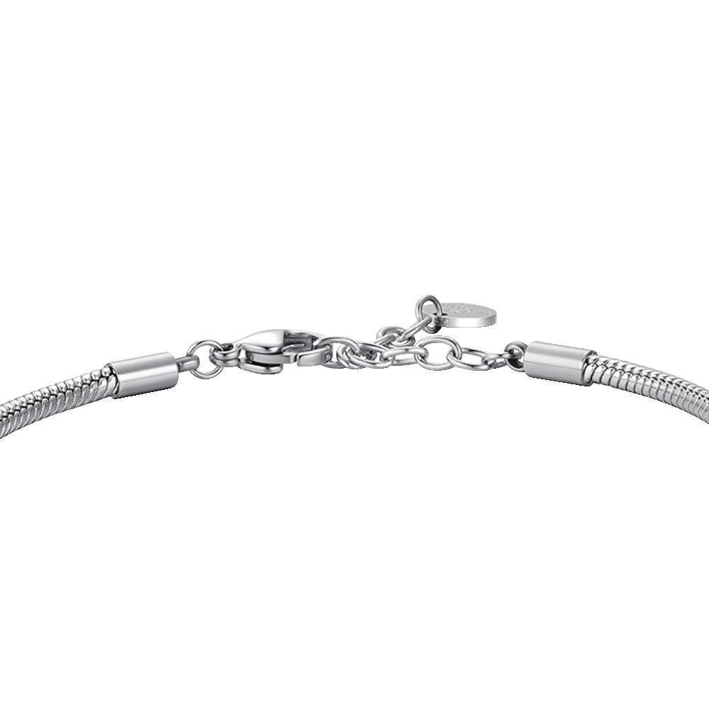 Luca Barra - Bracciale Uomo - Acciaio - Smalto Nero