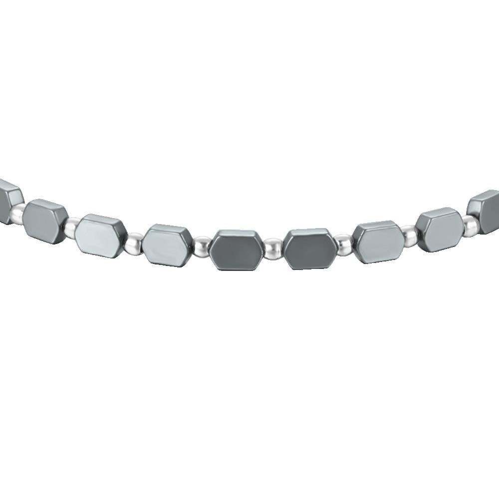 Luca Barra - Bracciale Uomo - Acciaio - Ematite Grigia
